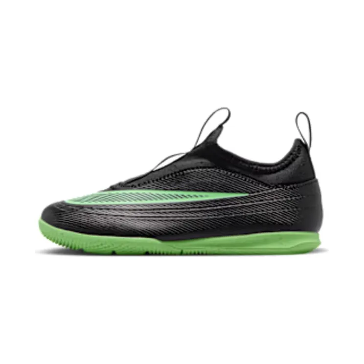 Nike Jr. Mercurial Vapor 17 Club ‘ Indoor/Court Low-Top “Black/Black/Illusion Green” (IR1212-001)