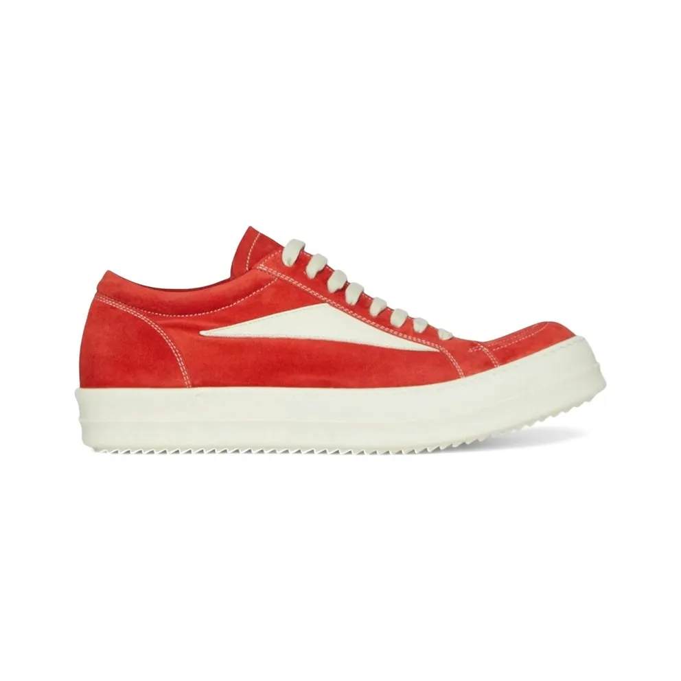 Rick Owens Temple Suede Vintage Low Sneaker Carnelian Milk (RR01F2897-LVSCOX-7311)