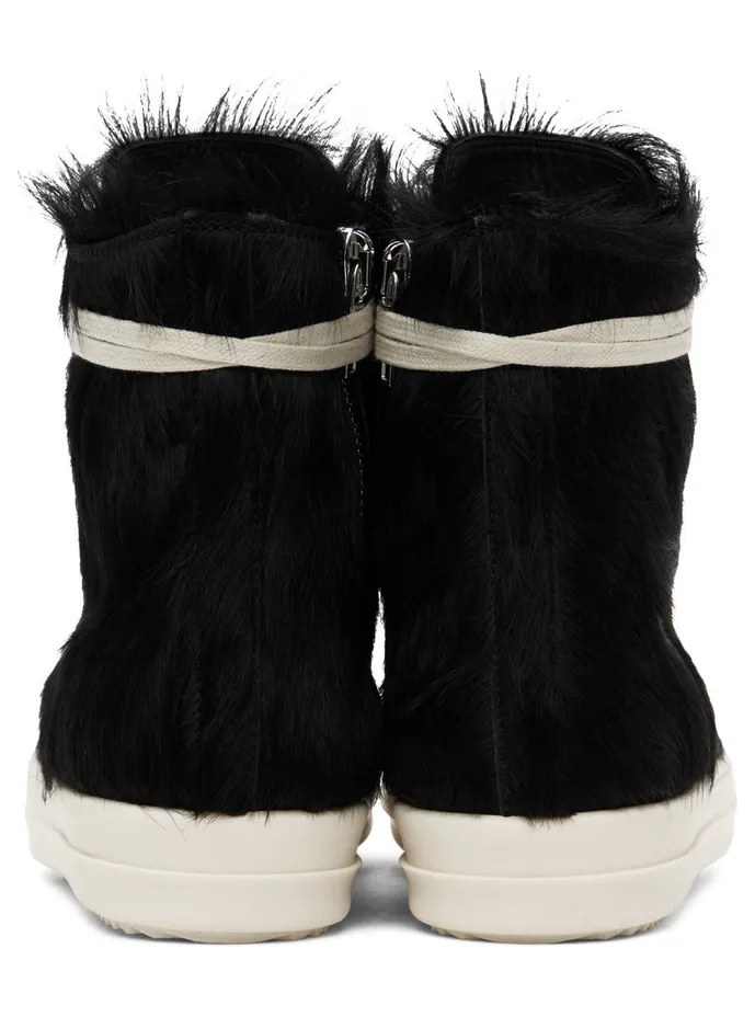 Rick Owens Black Fur Sneakers (RR02B2890 LHL) (2)