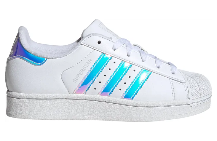 adidas Superstar II White Iridescent Stripes