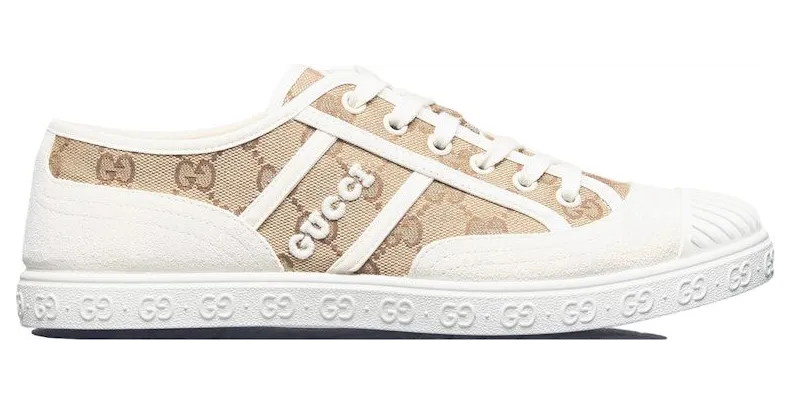 Gucci GG Canvas Trainer White Beige Monogram (759071 FAC19 9756)