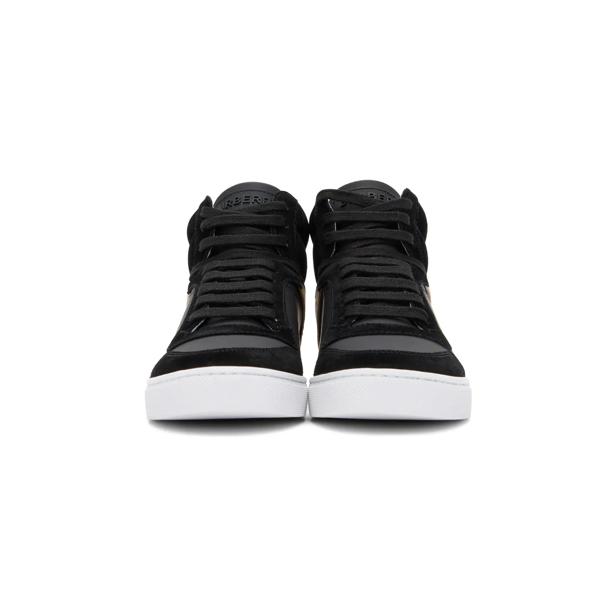 Burberry Black House Check Reeth High-Top Sneakers (8024122) (2)