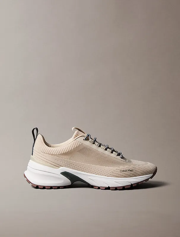 Calvin Klein Trailblazer — Knit Mesh Runner “OATMEAL/TURBULENCE/MUDDY BROWN” (HM0HM021510JE)