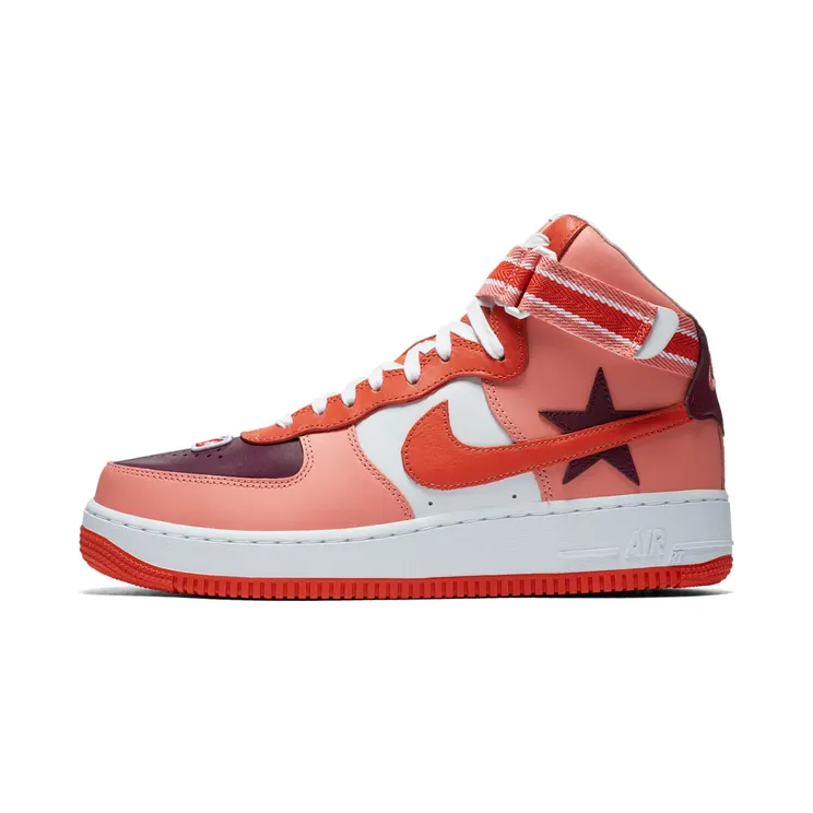 Nike Air Force 1 High Riccardo Tisci All-Star 2018 “Sunblush / Team Orange / Black / Bordeaux” (AQ3366-601)