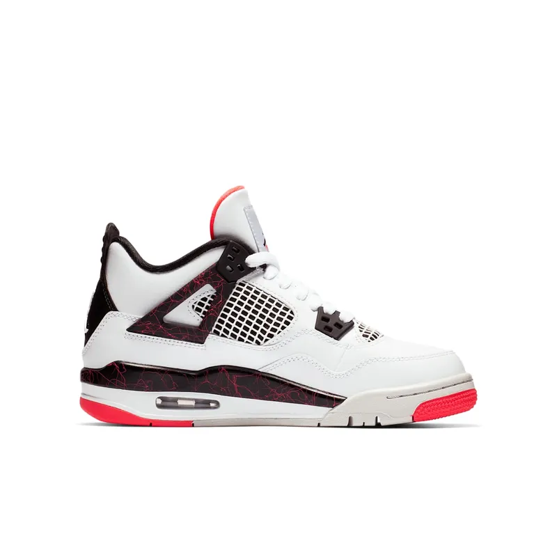 Jordan 4 Retro Flight Nostalgia (GS) White/Black-Bright Crimson-Pale Citron (408452-116)