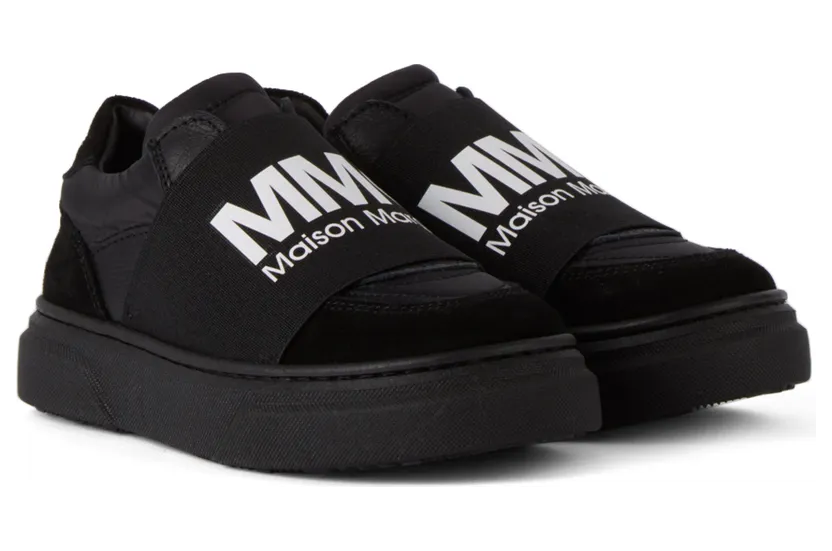 MM6 Maison Margiela Kids White Logo Slip-On Sneakers (68973) (4)