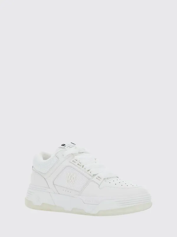 Amiri MA-1 Leather and Mesh with Monogram and Padded Ankle White (AMFOSR1097100)