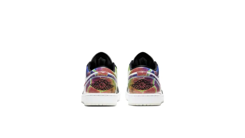 Jordan 1 Low Galaxy Black/Multi Color White (CW7309-090)