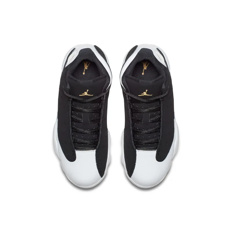 Jordan 13 Retro Black White Gum Medium Brown Metallic Gold (439669-021)