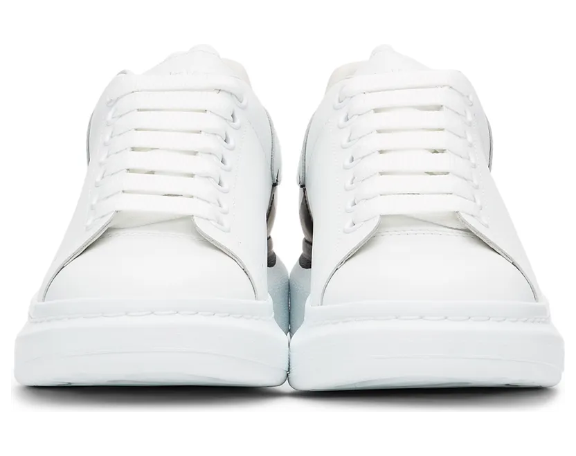 Alexander McQueen White & Black Oversized Sneakers (645863WHZ4L) (2)
