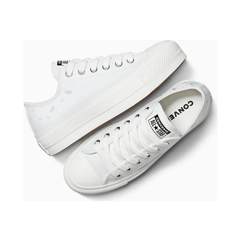 Converse Chuck Taylor All Star Lift Platform Embroidered Flowers Vintage White/Gum Honey/Silver (A15484C)