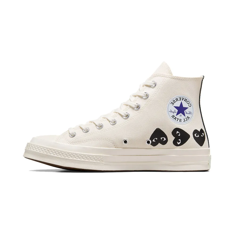 Converse x Comme des Garçons PLAY Chuck 70 Multi Heart Milk/Black/Egret (A08148C)