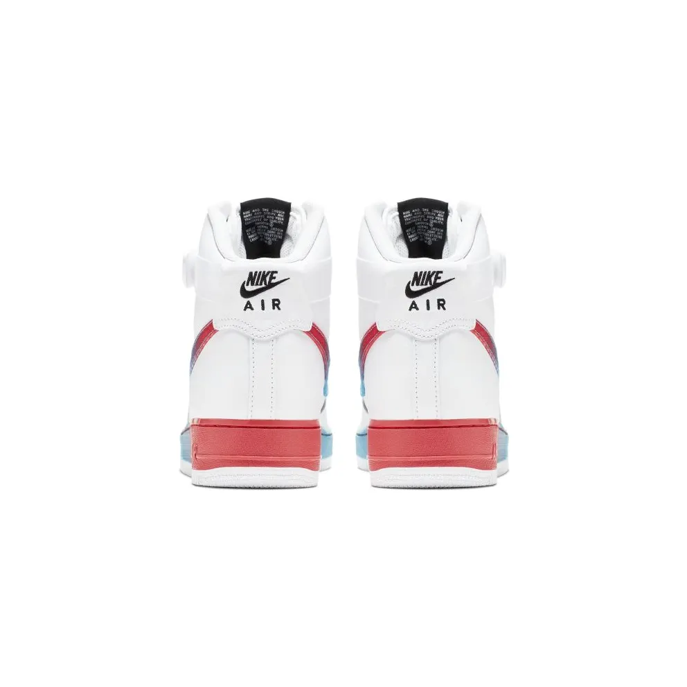 Nike Air Force 1 High Gradient White Blue Fury Ember Glow White/Blue Fury-Black-Ember Glow (CJ0525-100)