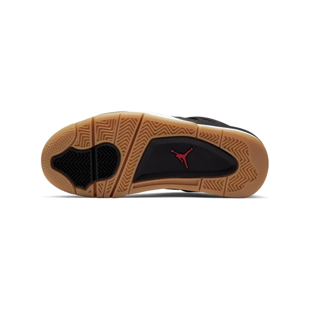 Jordan 4 Retro Laser Black Gum (GS) Black/White-Gum Light Brown-University Red (CI2970-001)