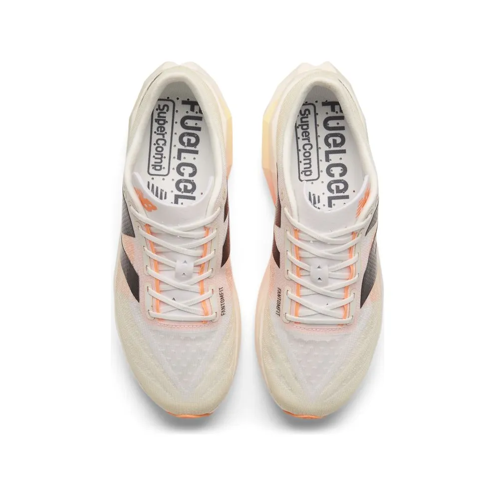 New Balance FuelCell SuperComp Elite v4 White Angora Hot Mango (MRCELCW4)