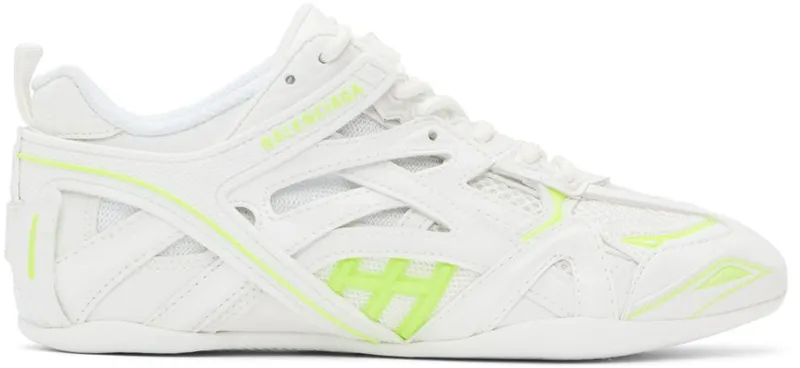 Balenciaga Off-White & Yellow Drive Sneakers (635497 W3AZ2)