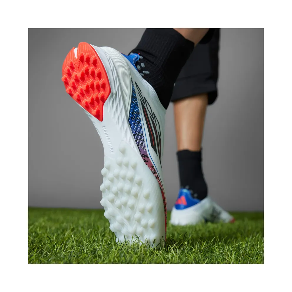 adidas F50 Pro Son Laceless Turf Cloud White Bright Red Blue (JR5892)