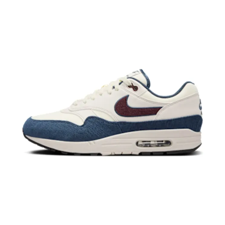 Nike Air Max 1 White “Coconut Milk / Armoury Navy / Light Orewood Brown / Burgundy Crush” (FN6952-103)