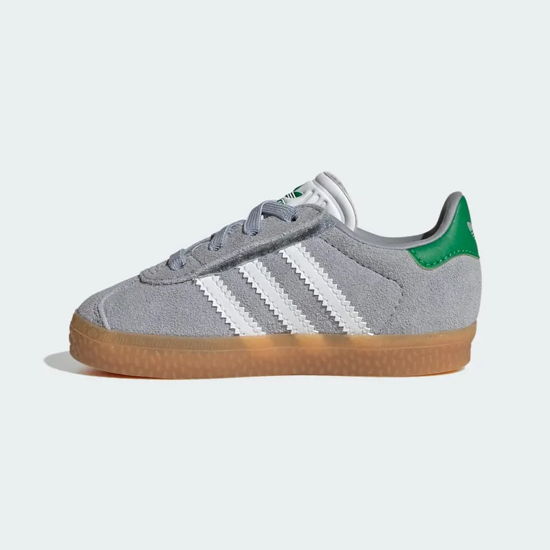 Adidas Gazelle Comfort Closure with Elastische Veters Kids Halo Silver / Cloud White / Green (JQ6002)