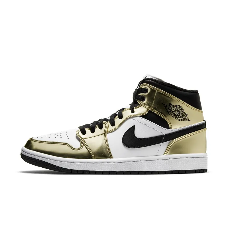 Jordan 1 Mid Metallic Gold Black White Metallic Gold/Black-White (DC1419-700)