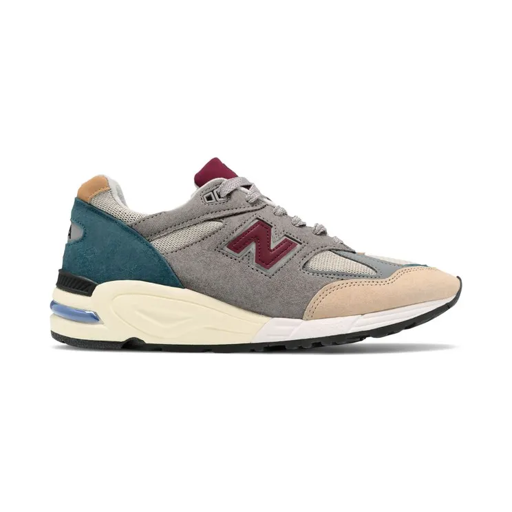 New Balance 990v2 Grey Green Maroon (M990CP2)