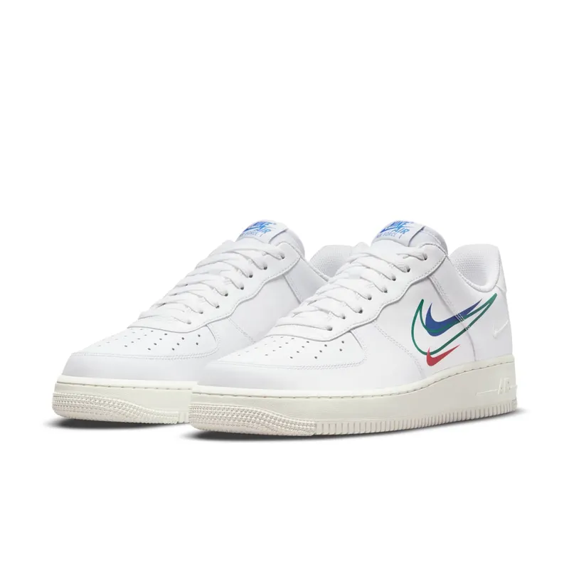 Nike Air Force 1 Low Multi Swoosh White Game Royal (2021) (DM9096-101)