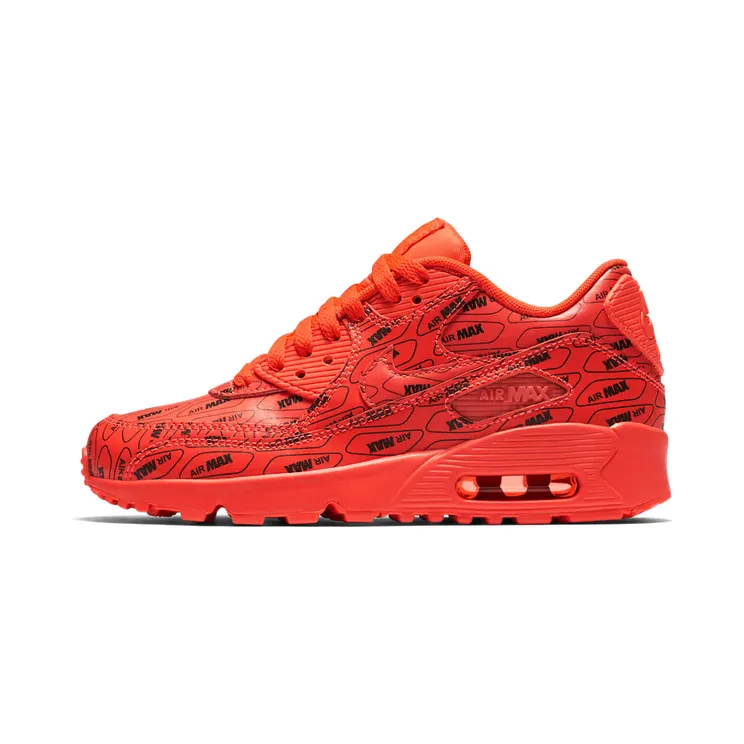 Nike Air Max 90 All-Over Print Bright Crimson (GS) “Bright Crimson / Black” (859560-600)