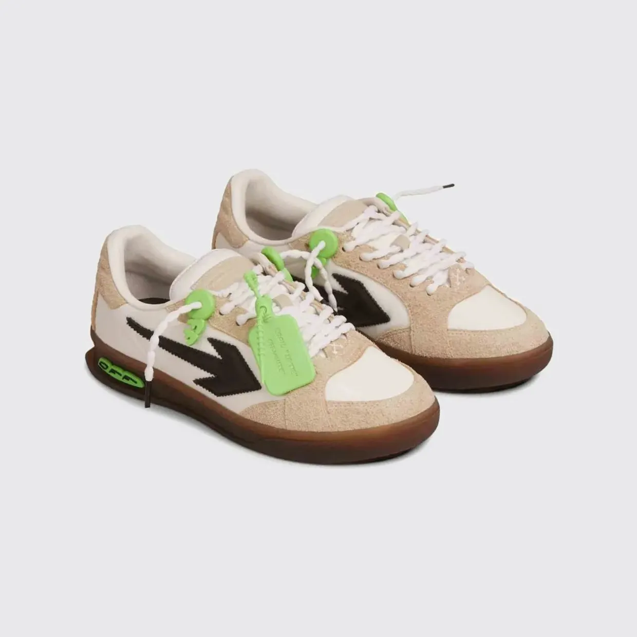 Off-White End of Play Suede and Nylon Sneakers White (M2ALS6F0026865)
