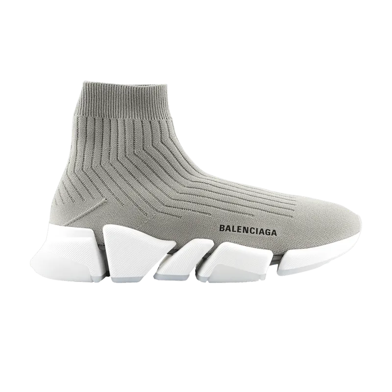 Balenciaga Speed Trainer Rib-Knit Light Gray (654020W2D811391)