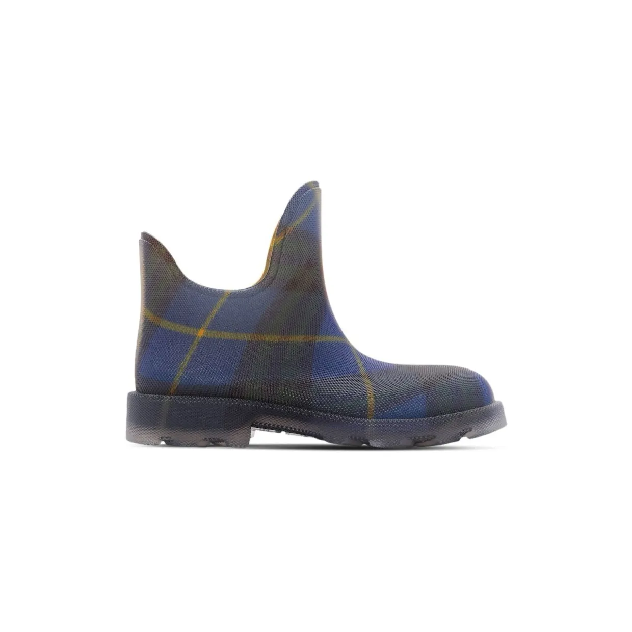Burberry Marsh Checked Ankle Boots Blue Yellow (8089555)