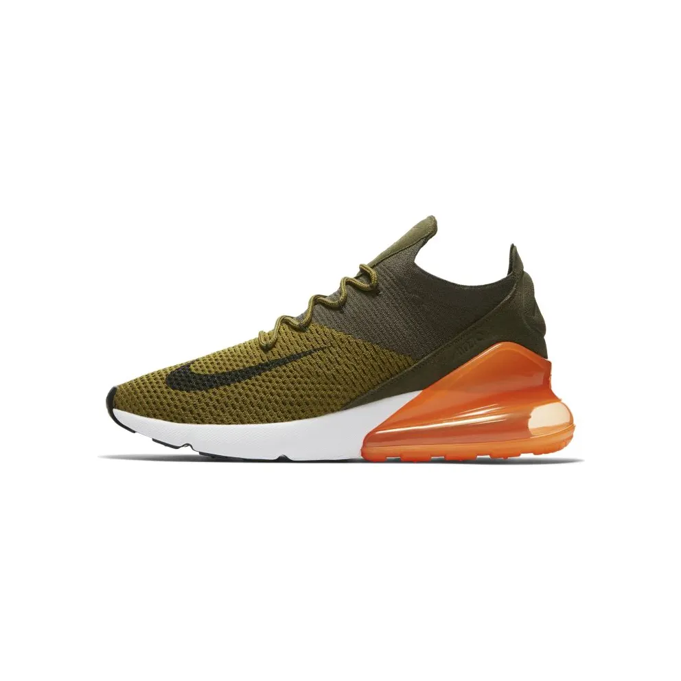 Nike Air Max 270 Flyknit Olive Flak Total Orange Olive Flak/Cargo Khaki-Total Orange-Black (AO1023-301)