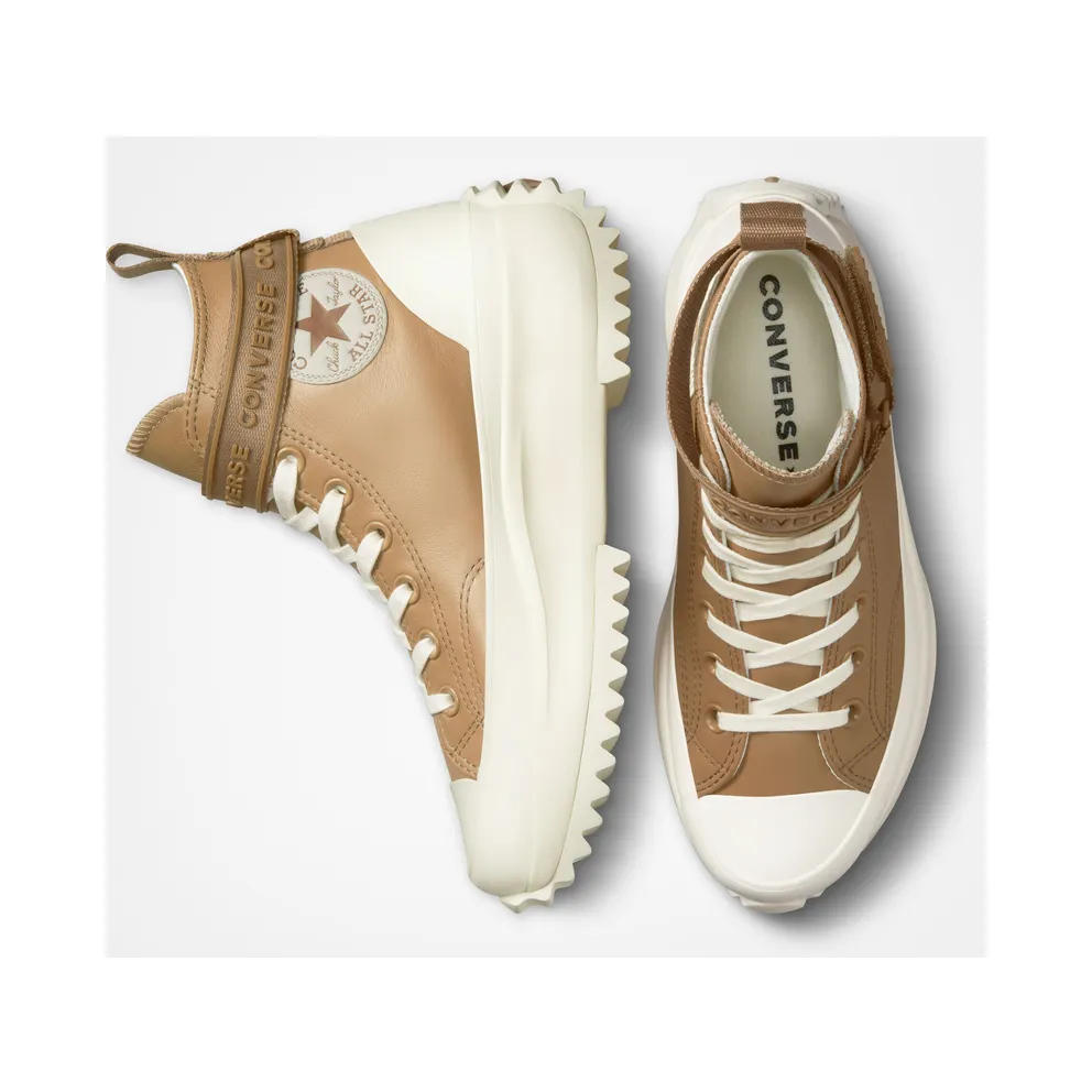 Converse Run Star Hike Platform Leather Hike Sand Dune/egret/egret