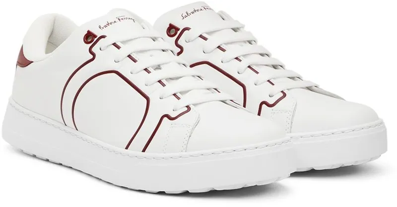 Salvatore Ferragamo White & Red Gancini (754100 020832001)