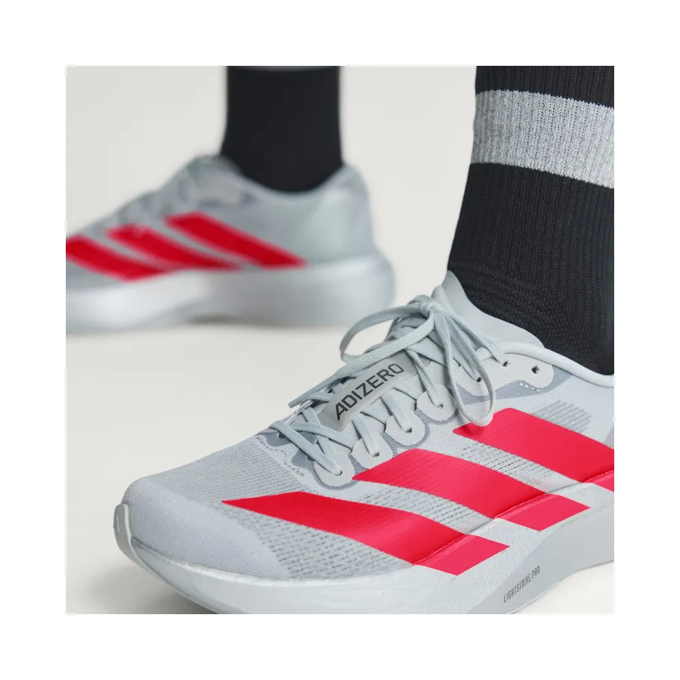 Adidas Adizero EVO SL Silver Metallic / Lucid Red / Iron Metallic (KI3383)
