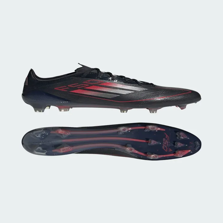 adidas F50 Elite Firm Ground Boots “Core Black / Iron Metallic / Lucid Red” (IE1202)