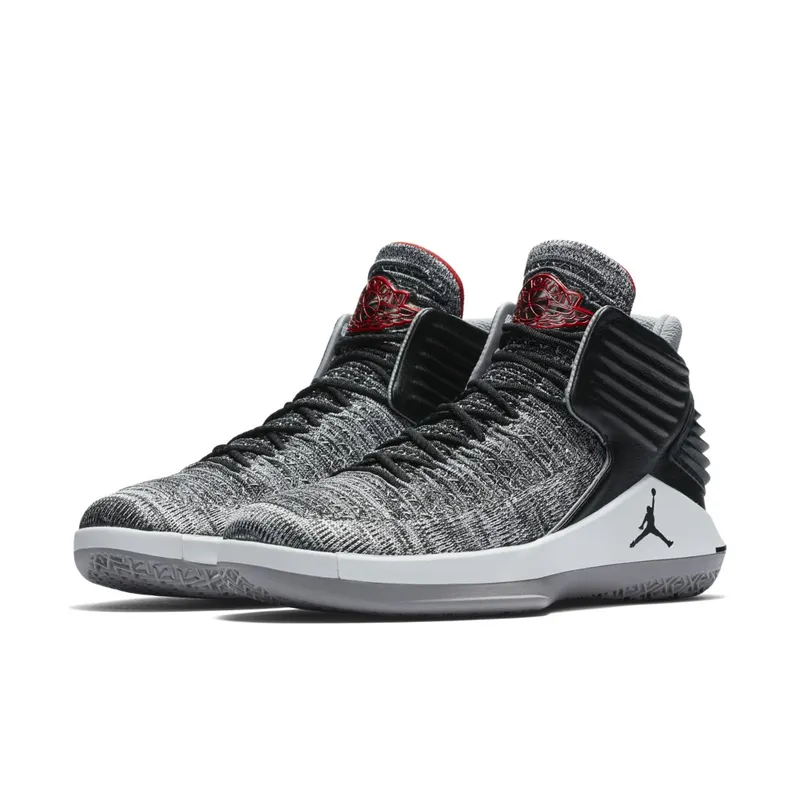 Jordan XXXII Black Cement Black/University Red-White-Wolf Grey (AA1253-002)