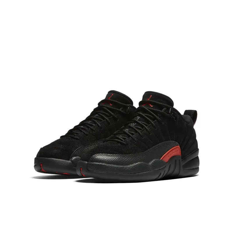 Jordan 12 Retro Low Max Orange (GS) Black/Max Orange-Anthracite-Metallic Silver (308305-003)