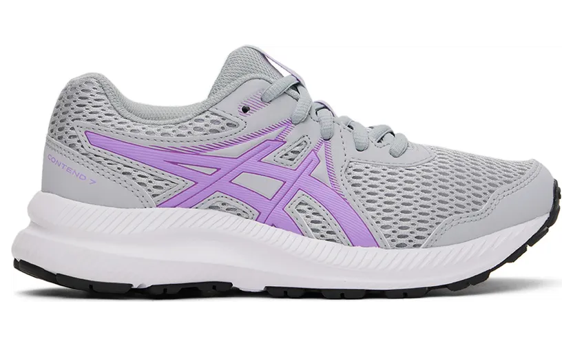 Asics Kids Gray & Purple Contend 7 Big Kids (1014A192.021)