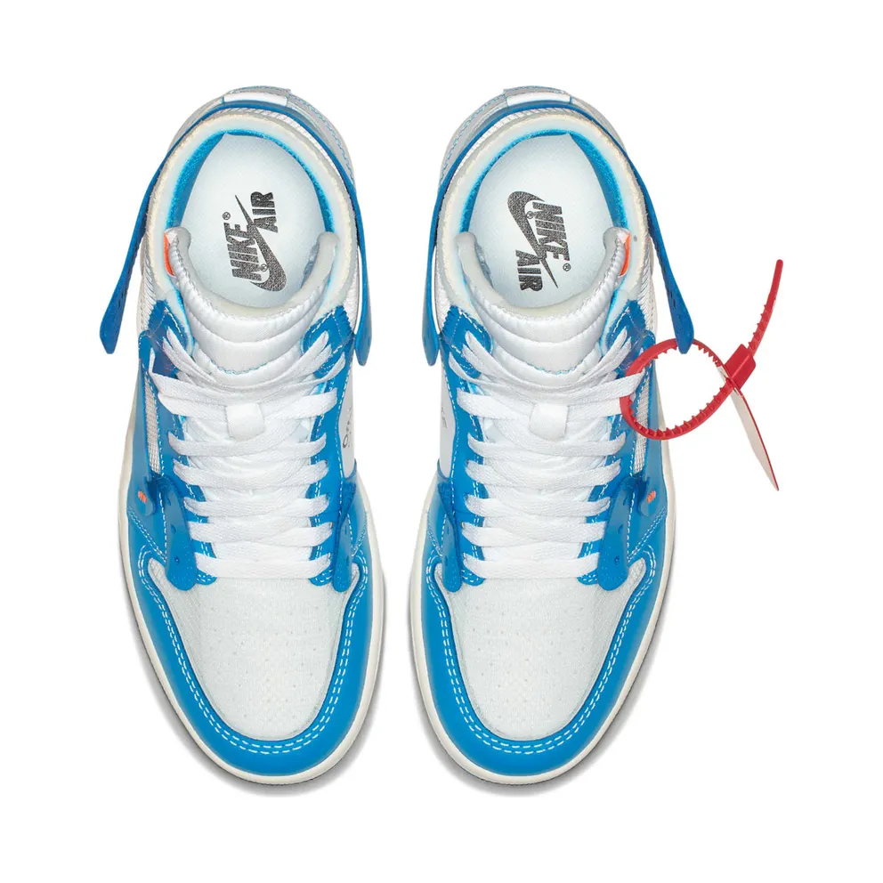Air Jordan x Off White Nike AJ I 1 ‘Powder Blue’ (UNC) (2018) (AQ0818-148)