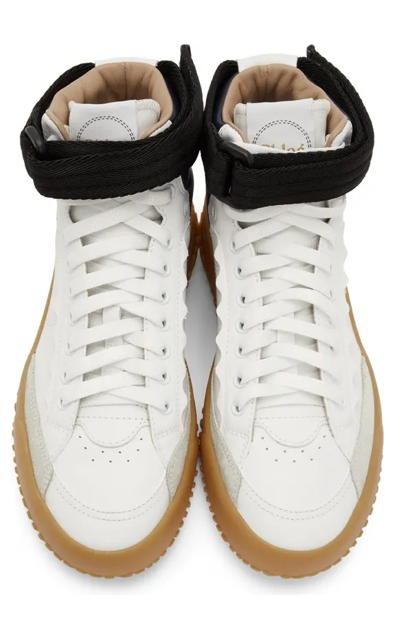 Chloé White & Navy Franckie High-Top 91J Wht/Blu (CHC20W39242) (5)