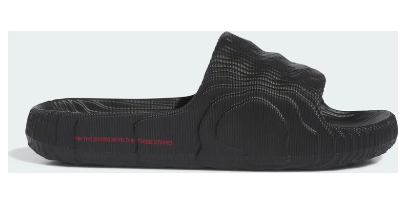 adidas Adilette 22 Slides Black Scarlet (ID4925)