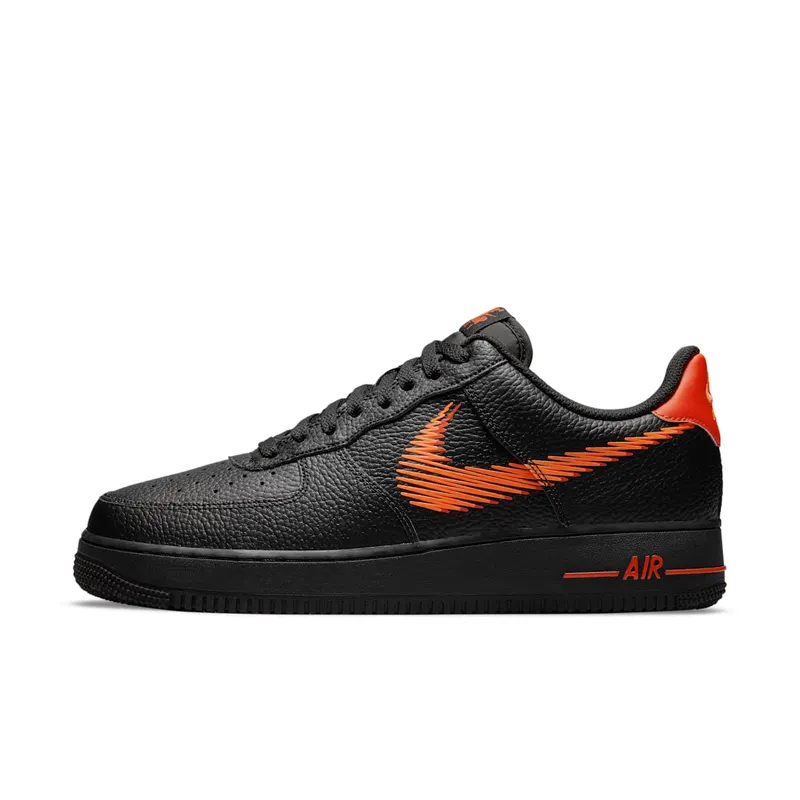 Nike Air Force 1 Low Zig Zag Black Orange (2021) “Black / Team Orange / Total Orange” (DN4928-001)