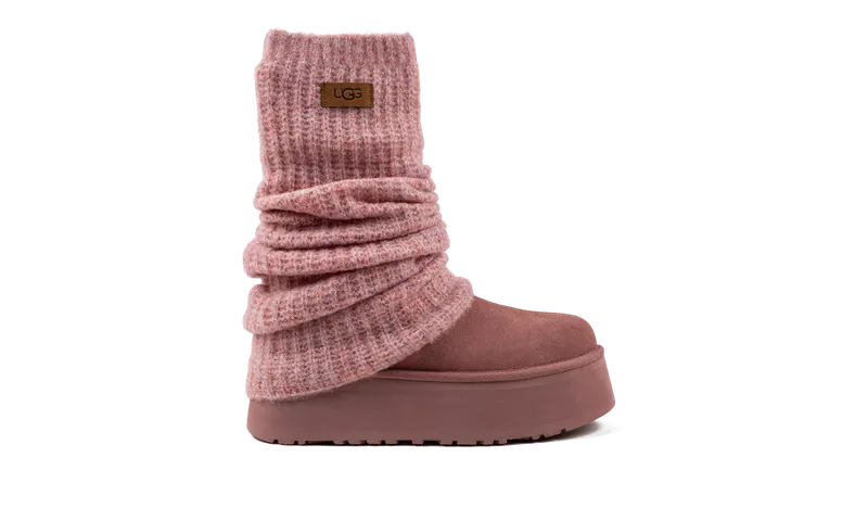 Ugg Classic Mini Dipper Legwarmer Boot “Pink Dawn” (1178990-PDW)