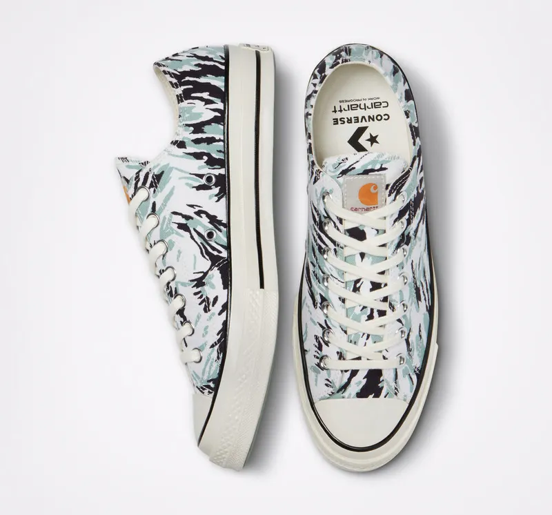 Converse Converse x Carhartt WIP Chuck 70 Low Top White/granite Green/black (171238C)