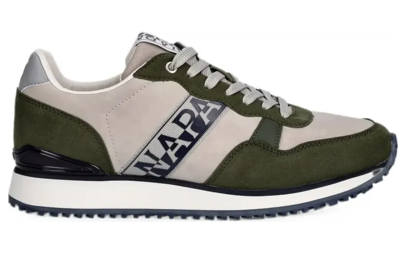 Napapijri Cosmos Syn logo-print panelled sneakers – Groen (NP0A8BLO)