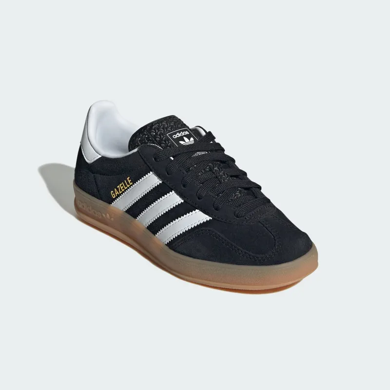 Adidas Gazelle Indoor Kids Core Black / Cloud White / Gum (JQ8701)