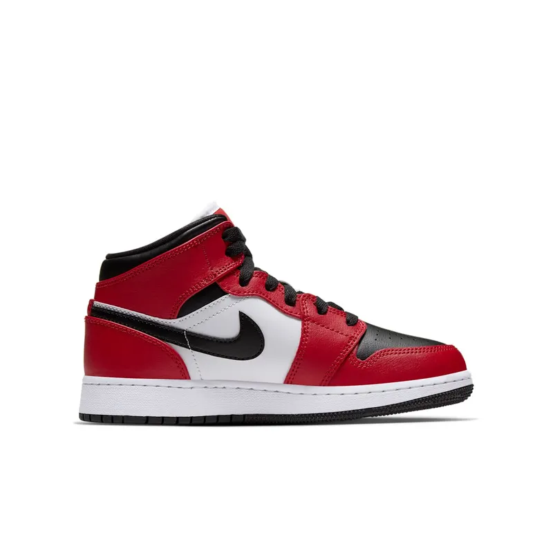 Air Jordan 1 Mid Chicago Black Toe (GS) (2020) (554725-069)