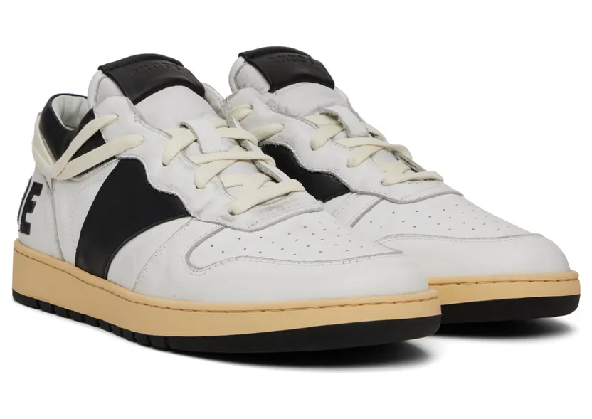 Rhude SSENSE Exclusive White & Black Rhecess Low Sneakers (RHFW21FO25039128) (4)