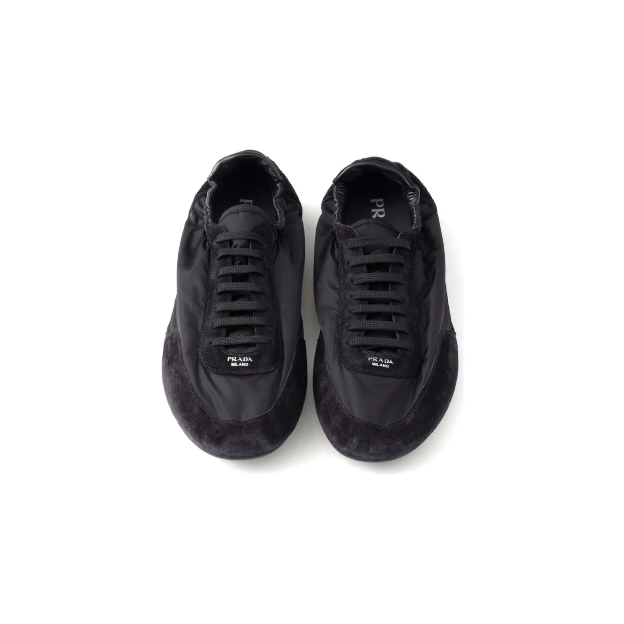 Prada Collapse Re-nylon and Suede Elasticized “Black” (2EG479 F G001 D7C F0002) (3)