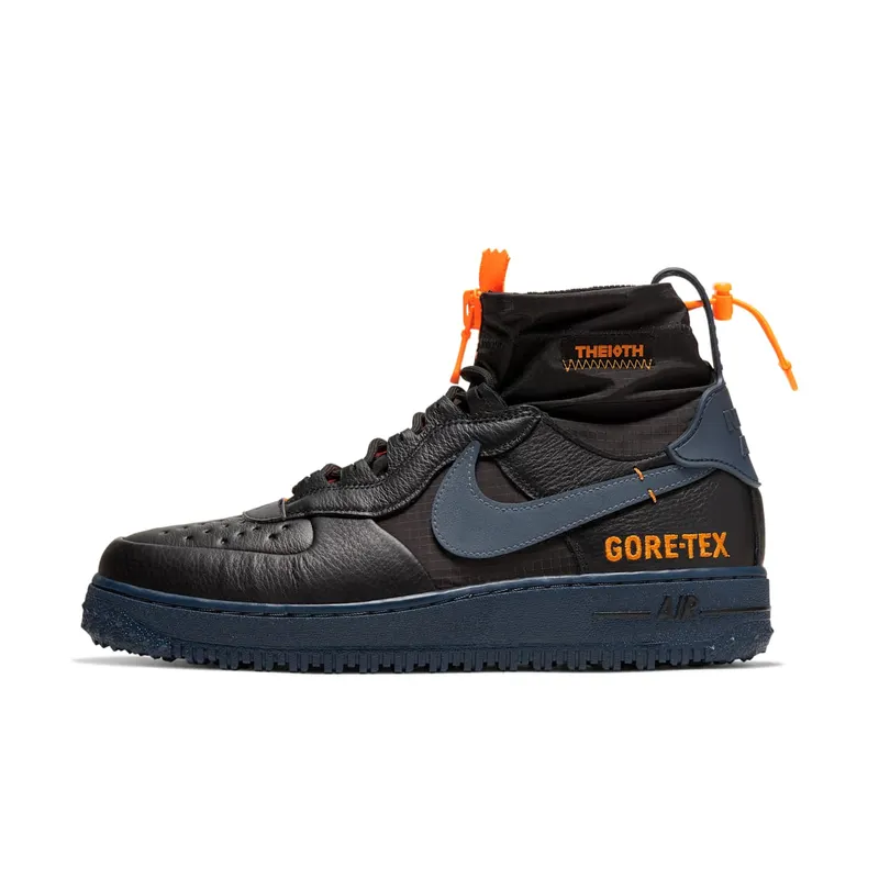 Nike Air Force 1 Winter Gore-tex Black Bright Ceramic Thunder Blue Black/Bright Ceramic-Clear-Thunder Blue (CQ7211-001)